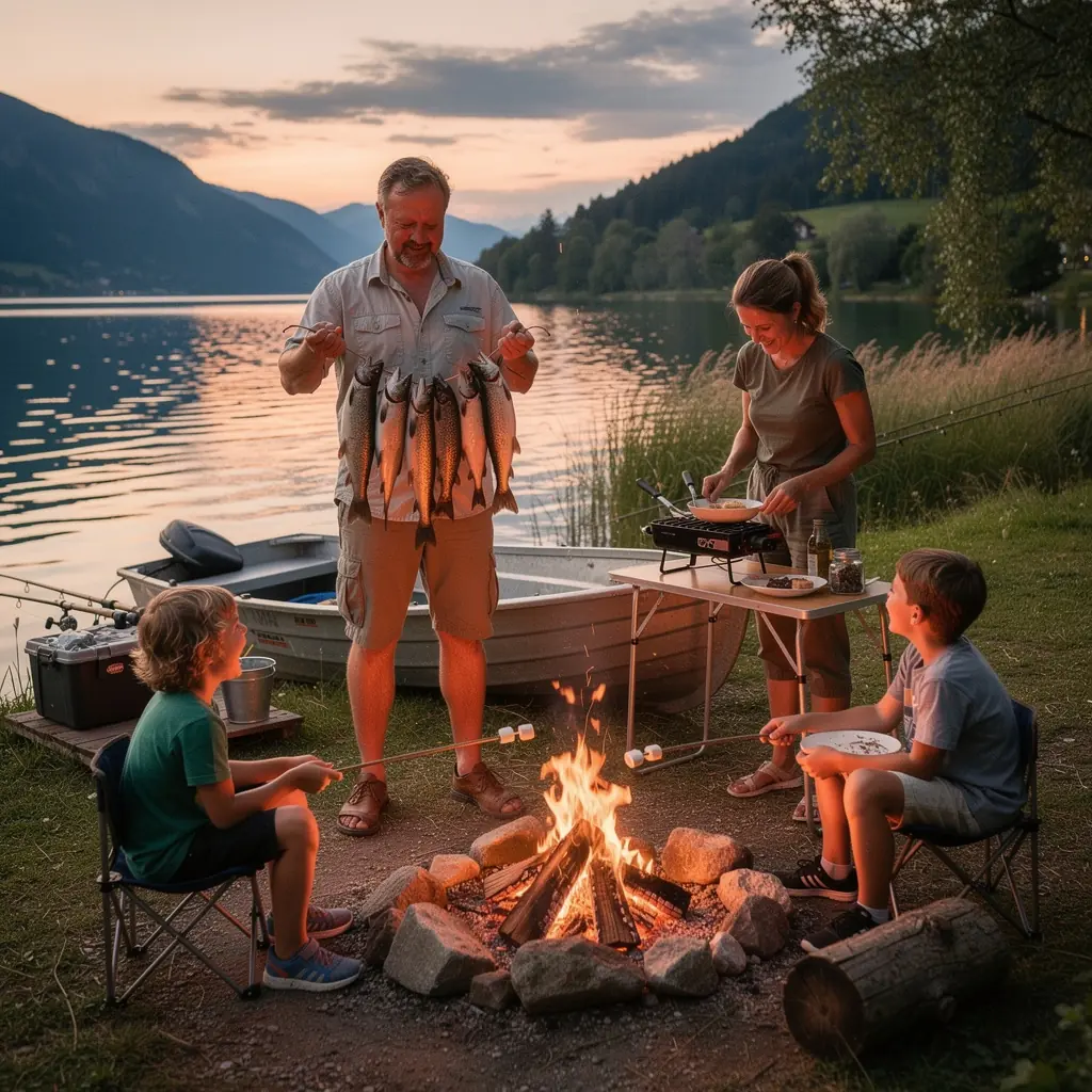 Nahaufnahme von verschiedenen Kunstködern, die für das Fliegenfischen geeignet sind.