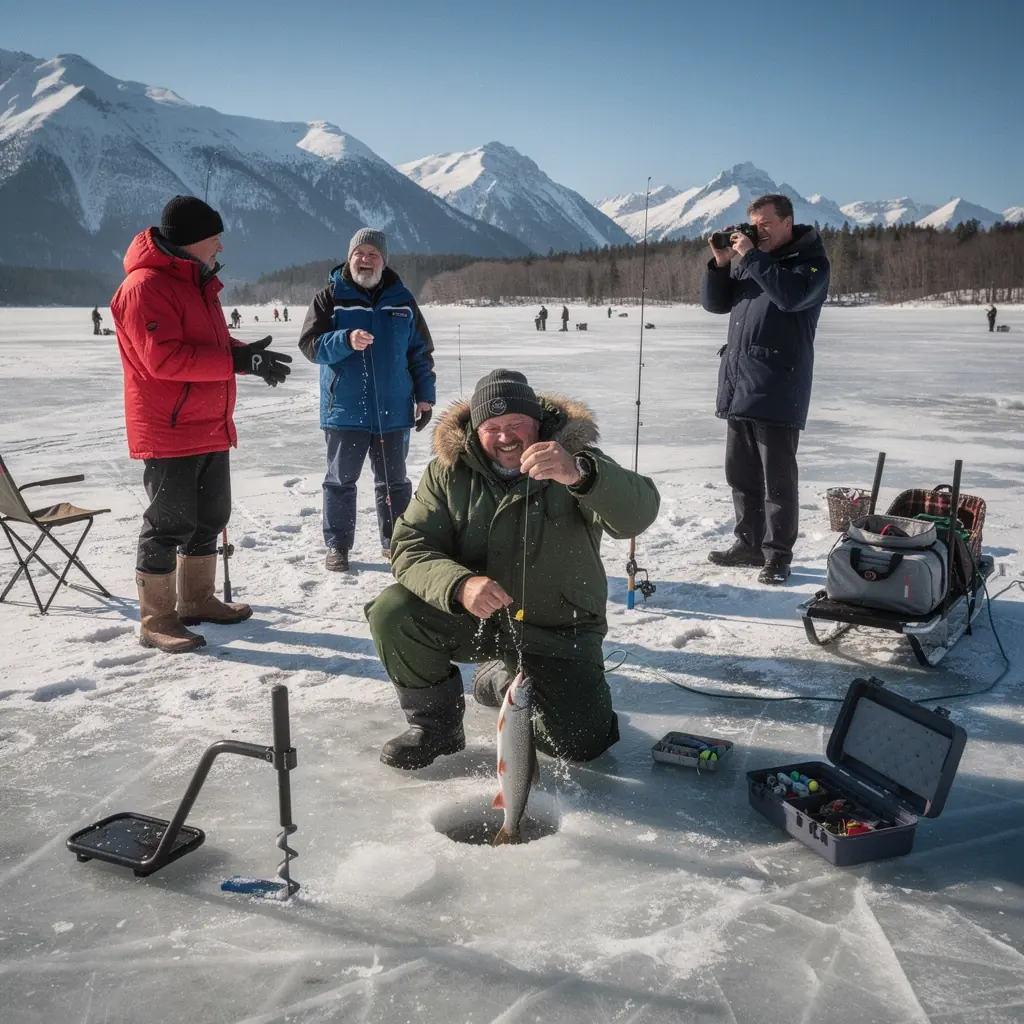 Nahaufnahme von verschiedenen Kunstködern, die für das Fliegenfischen geeignet sind.